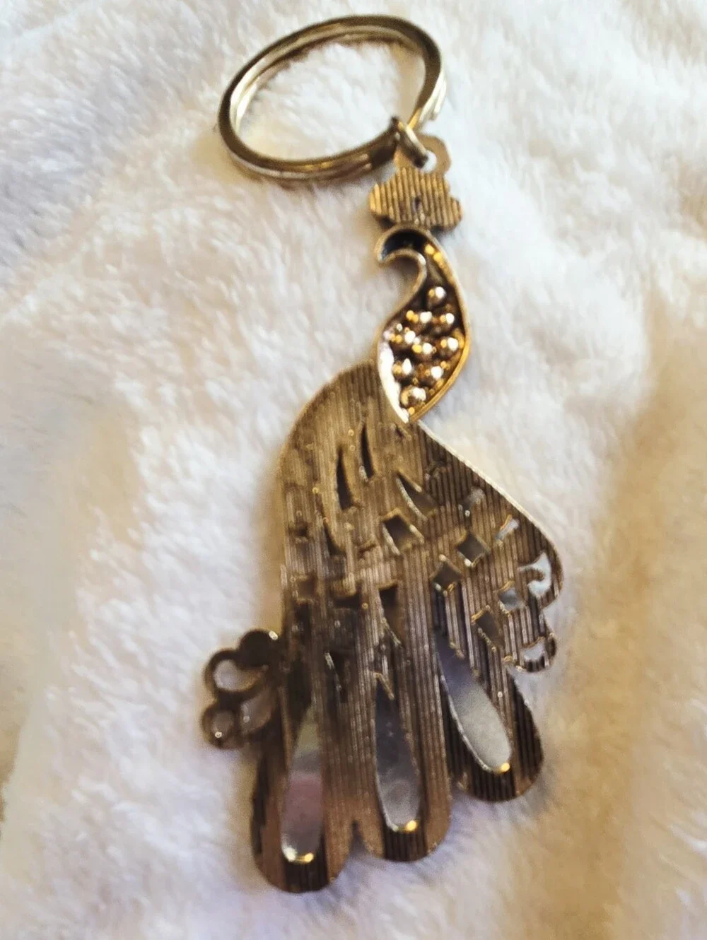 Purple Peacock Crystal Keychain Pendant - Women Accessories